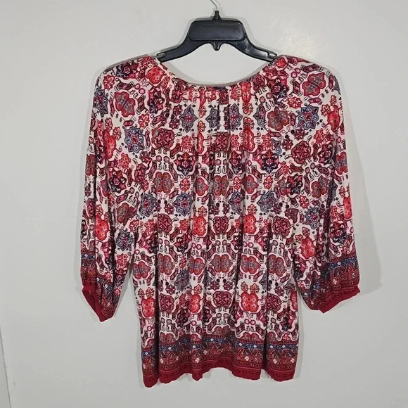 {Artisan NY} Women's Plus Size Mosaic Print Rayon Blouse - Picture 4 of 10